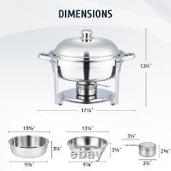 Chafing Dish Set 5 Quart En Acier Inoxydable Kit Pour Restauration Restaurant 4pcs