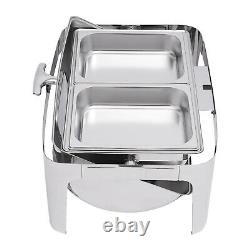 Chafing Dish en acier inoxydable de 9,5 litres avec plateaux de buffet et réchaud de 400W - Nouveau
