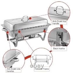 Chafing Dishes pour buffet, lot de 4, ensemble buffet en acier inoxydable de 9 quarts