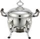Chafing Dish Rond Crown De 6 Quarts, Design &eacute;l&eacute;gant En Acier Inoxydable