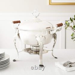 Chafing dish rond Crown de 6 quarts, design élégant en acier inoxydable