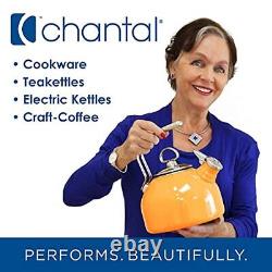 Chantal Batterie de cuisine à rayures en acier inoxydable, marmite de 6 litres, Bleu Cove.