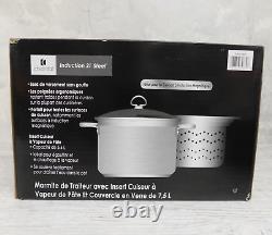 Chantal ID-21 Casserole en Acier Inoxydable Couvert de 8 Litres avec Insert à Pâtes