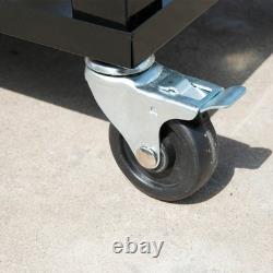 Chariot réfrigérant mobile de rangement en acier inoxydable de 80 quarts