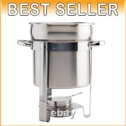Chauffe-soupe en acier inoxydable 7 quarts au design chafer, léger et élégant