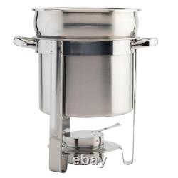 Chauffe-soupe en acier inoxydable 7 quarts au design chafer, léger et élégant