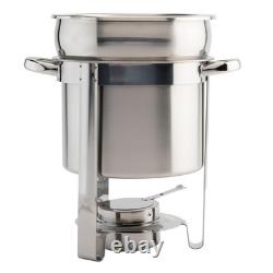 Chauffe-soupe en acier inoxydable 7 quarts au design chafer, léger et élégant