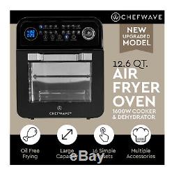 Chefwave 12,6 Pintes Air Fryer Four Avec Déshydrateur Et Rôtisserie