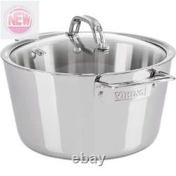 Cocotte Viking Culinaire Contemporaine en Acier Inoxydable 3-Ply, 5,2 litres × 1 × 1