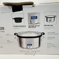 Cocotte lente en acier inoxydable All-Clad 7 quart SC01 avec insert en aluminium et boîte