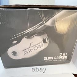 Cocotte lente en acier inoxydable All-Clad 7 quart SC01 avec insert en aluminium et boîte