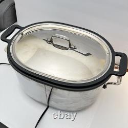 Cocotte lente en acier inoxydable All-Clad 7 quart SC01 avec insert en aluminium et boîte