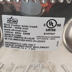 Cocotte lente en acier inoxydable All-Clad 7 quart SC01 avec insert en aluminium et boîte