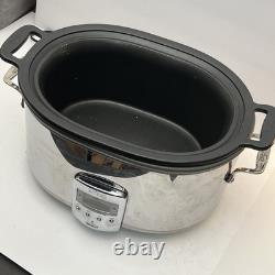 Cocotte lente en acier inoxydable All-Clad 7 quart SC01 avec insert en aluminium et boîte