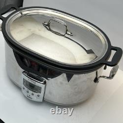 Cocotte lente en acier inoxydable All-Clad 7 quart SC01 avec insert en aluminium et boîte