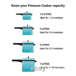 Cocotte-minute en acier inoxydable 6,3 litres pour induction, ustensiles de cuisine et poêles.