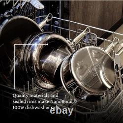 Collection Hestan NanoBond Poêle à sauter de 5 quarts en acier inoxydable et titane