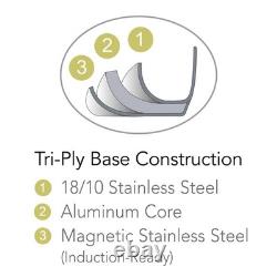 Couvercle de faitout en acier inoxydable Tramontina de 24 quarts, certifié NSF, très grand