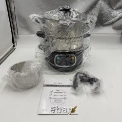 Cuiseur vapeur électrique Secura, cuiseur vapeur numérique en acier inoxydable 1200 W, 8,5 litres