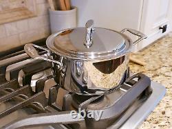 Cuisinière En Acier Inoxydable À 5 Couches 3 Quart Pot Avec Couvercle, Four Et Lave-vaisselle