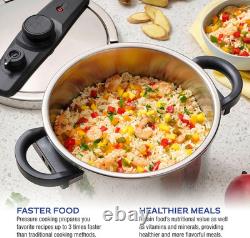 Cuisinière à pression Ezlock de 7 quarts en acier inoxydable, plusieurs niveaux de pression