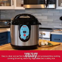 Cuisinière et conserveuse électrique intelligente NPC-9, 9,5 litres, en acier inoxydable