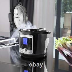 Cuisinière sous pression électrique numérique en acier inoxydable de 6 litres Megachef avec couvercle