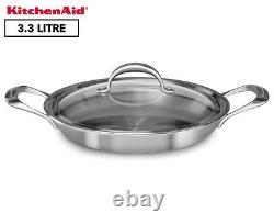 Cuivre À 5 Couches D'aide À La Cuisine Core 3.5-quart Braiser Pan With LID Silver
