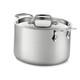 D5 Casserole En Acier Inoxydable Brossé à 5 Couches De 4 Quarts, Compatible Induction Et Securisée Pour Le Gril Au Four