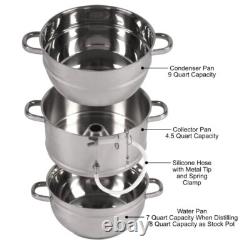 Distillateur d'eau en acier inoxydable de 7 quarts pour la cuisson, la pâtisserie et la purification
