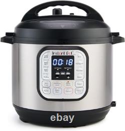 Duo 7-en-1 Cocotte-Minute Électrique Ultime de 6 Quart en Acier Inoxydable