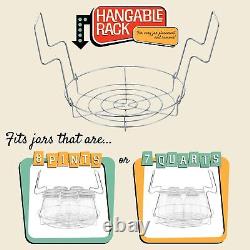 ENSEMBLE DE POT DE CONSERVATION EN ACIER INOXYDABLE CONCORD 20 QUARTS. Comprend un support pour bocaux et des pinces.