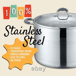 ENSEMBLE DE POT EN INOX DE CONSERVATION CONCORD 20 QUARTS. Comprend un support pour bocaux, des pinces.