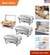 Ensemble Buffet Sophistiqu&eacute; De 4 Chafing Dishes En Acier Inoxydable De 9 Quarts