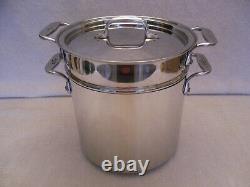 Ensemble de 3 pièces All-Clad de pot à pâtes de 7 quarts avec insert en acier perforé et couvercle