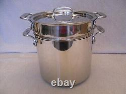 Ensemble de 3 pièces All-Clad de pot à pâtes de 7 quarts avec insert en acier perforé et couvercle