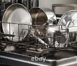 Ensemble de batterie de cuisine Tramontina Tri-Ply Clad 14 pièces en acier inoxydable 18/10 prêt pour l'induction