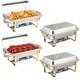 Ensemble De Buffet De 4 Plats Chafing En Acier Inoxydable De 8qt Dorés Et Argentés