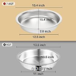 Ensemble de buffet de fondue Restlrious, 2 pièces, en acier inoxydable de 7,5 quarts