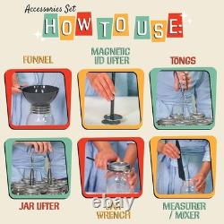 Ensemble de casserole de mise en conserve en acier inoxydable de 20 quarts avec support, pinces, élévateur et entonnoir