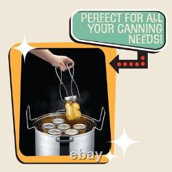 Ensemble de casserole de mise en conserve en acier inoxydable de 20 quarts avec support, pinces, élévateur et entonnoir