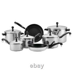 Ensemble de casseroles en acier inoxydable classique Farberware de 15 pièces