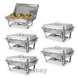 Ensemble de chafing dish en acier inoxydable, kit de buffet avec bac à nourriture de 8 quarts