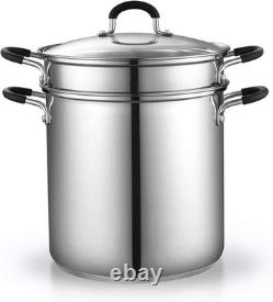 Ensemble de cuisson pour pâtes en acier inoxydable de 12 quarts