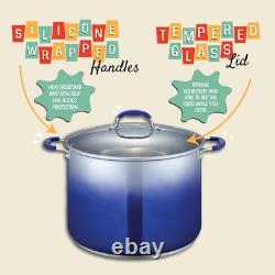 Ensemble de marmites à conserves en acier inoxydable de 20 quarts CONCORD. Pack varié, cobalt