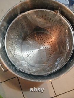 Ensemble de marmites en acier inoxydable ARC de 84 quarts avec panier, article n° AFH-S84B. Tout neuf.