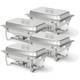 Ensemble De Plats à Réchaud Pliables Pratiques En Acier Inoxydable De 8 Quarts Pour Buffet