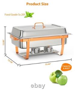 Ensemble de plats chafing en acier inoxydable Quart 6 pièces récipients rectangulaires pour buffet