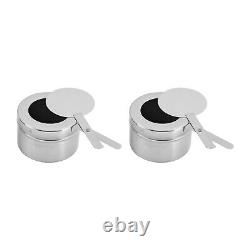 Ensemble de plats de maintien au chaud en acier inoxydable robuste à couvercle roulant 9,54 quart