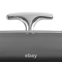 Ensemble de plats de maintien au chaud en acier inoxydable robuste à couvercle roulant 9,54 quart